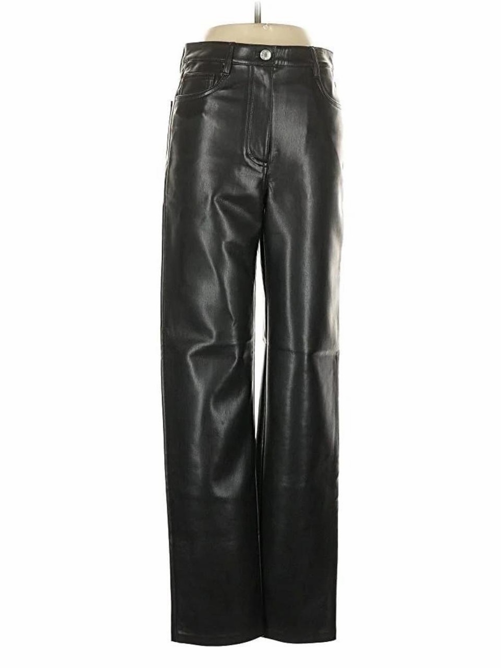 Aritzia Babaton faux leather straight leg trousers